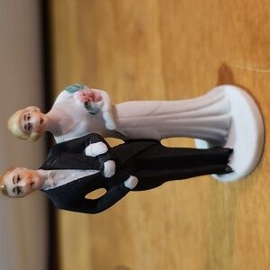 Antique Swedish Wedding Cake Topper / Bride and Groom Decor